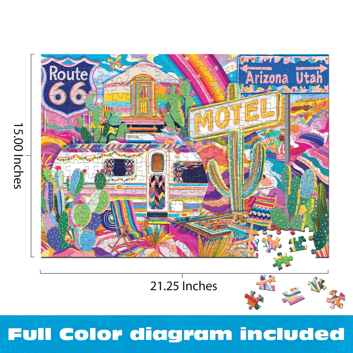 Ceaco - Trip on Route 66-300 Piece Jigsaw Puzzle for Adults