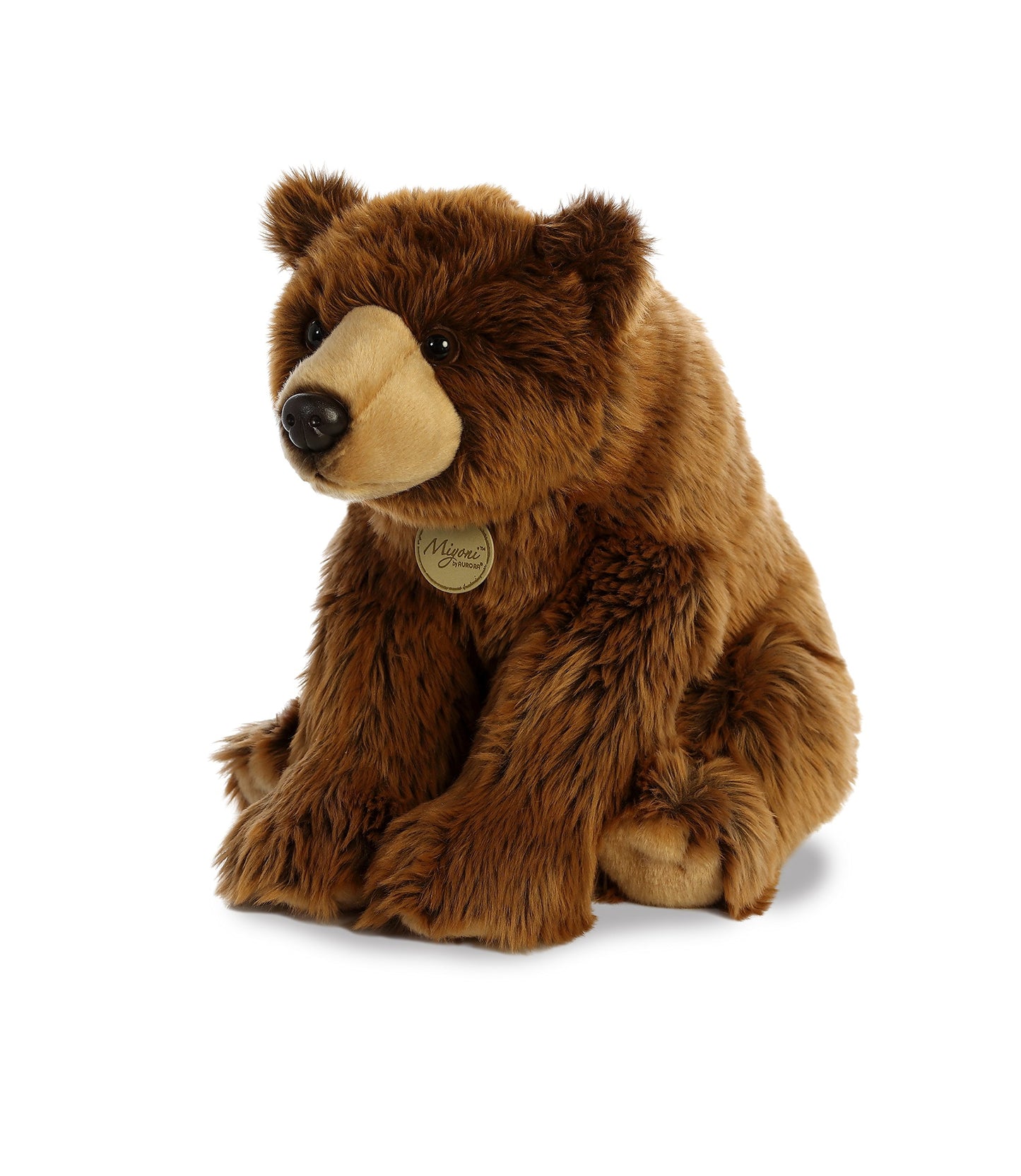 Aurora® Realistic Miyoni® Grizzly Stuffed Animal - Lifelike Details Make a Cherished Companion - Perfect for Decorating Bedrooms or Classrooms - Brown