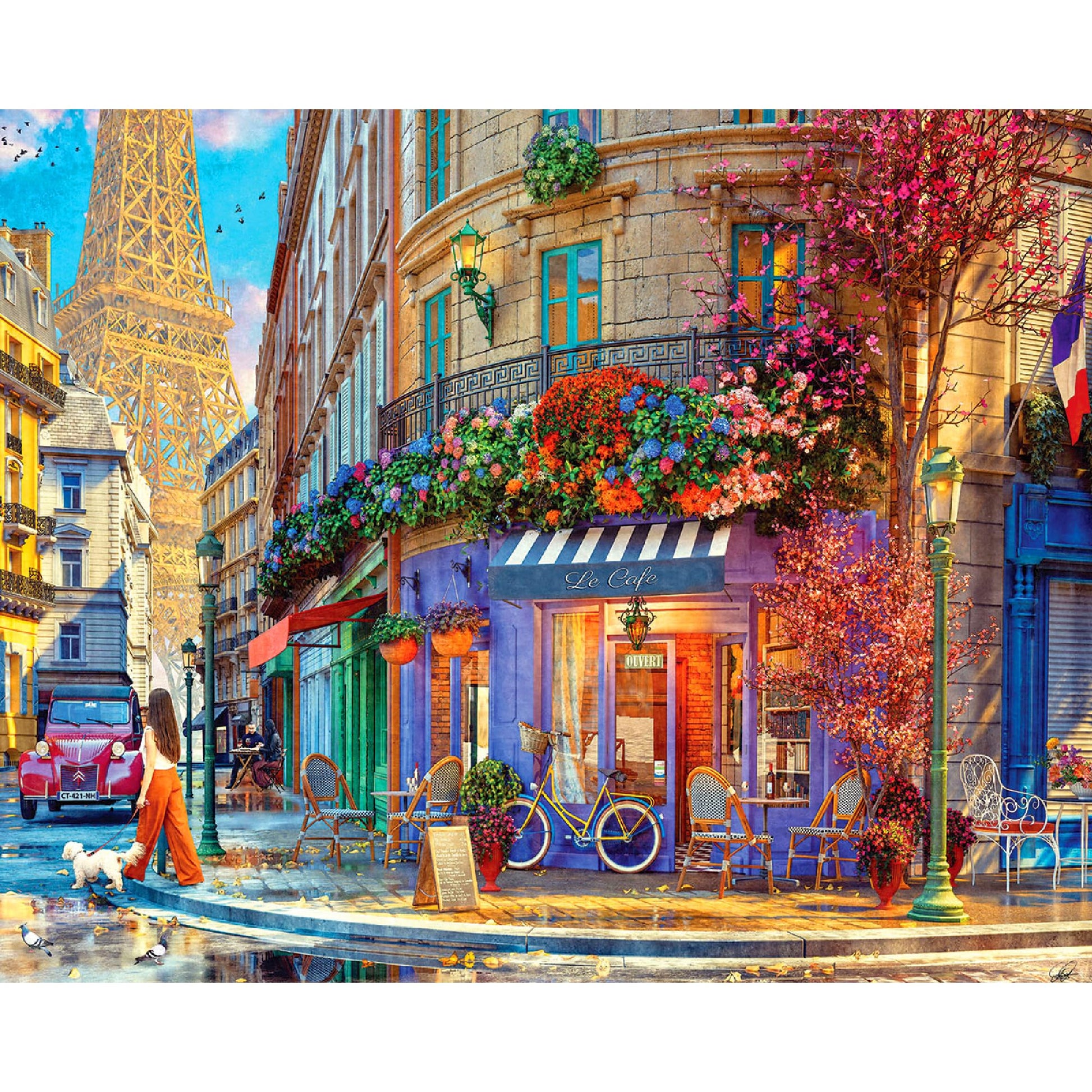White Mountain 1000 Piece Jigsaw Puzzle France Street, Late Summer in Paris