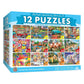 MasterPieces - Jigsaw Puzzle 12-Pack Bundle Set, Artist Gallery Collection Series 2 Landscape and Animal Puzzles, Family Fun for Adults and Kids