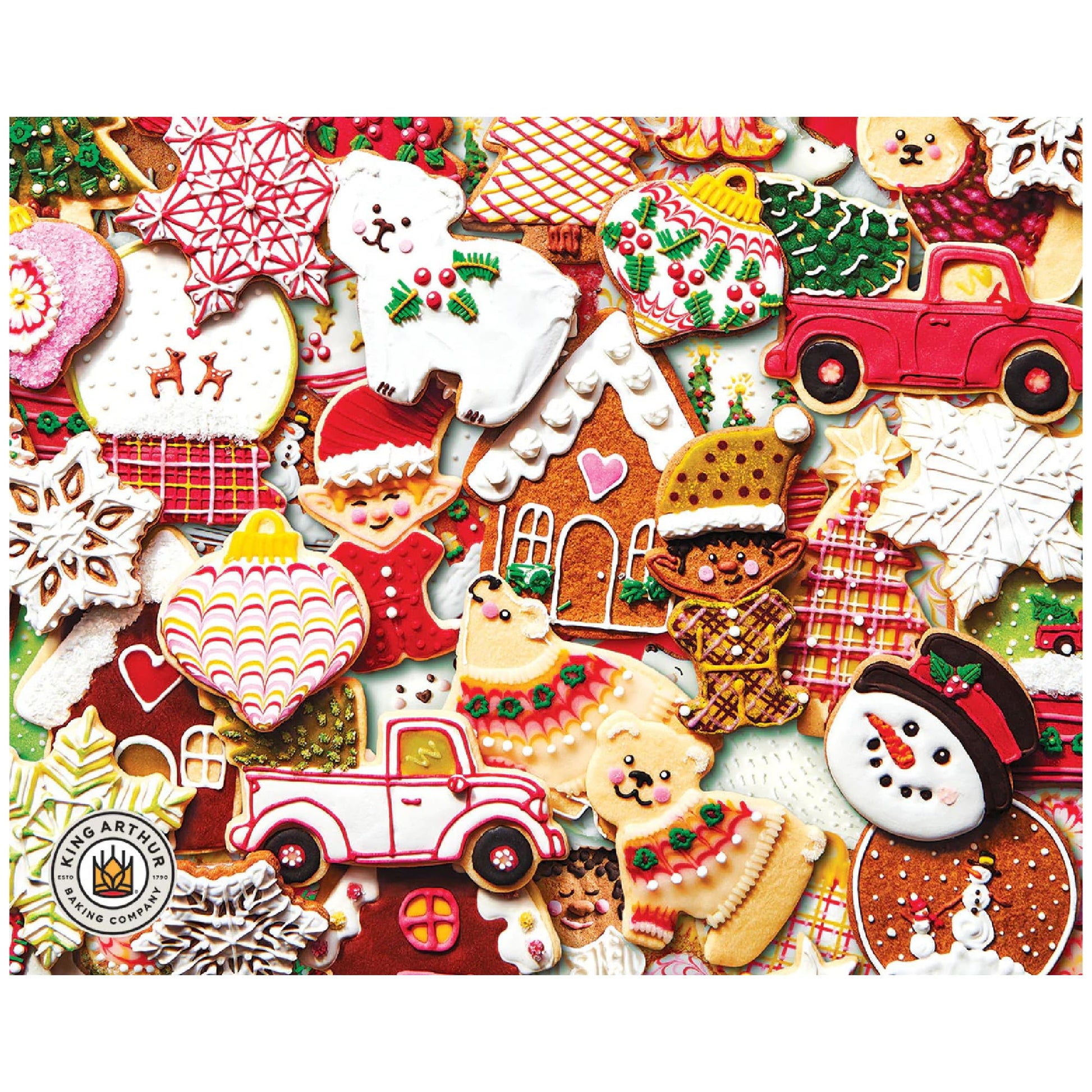 White Mountain 1000 Piece Jigsaw Puzzle Winter Christmas, Holiday Cookies