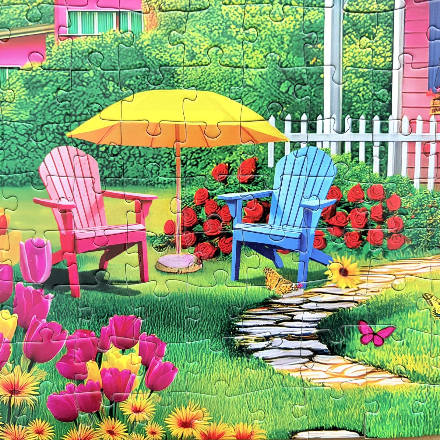 300 Piece Puzzles for Adults Kids - Jigsaw Puzzle - The Pink Courtyard House