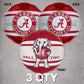 Havercamp University of Alabama Balloons (3 Pack) Alabama Crimson Tide Decorations with 2-Sided Prints featuring Big Al Alabama and Bama's A Logo