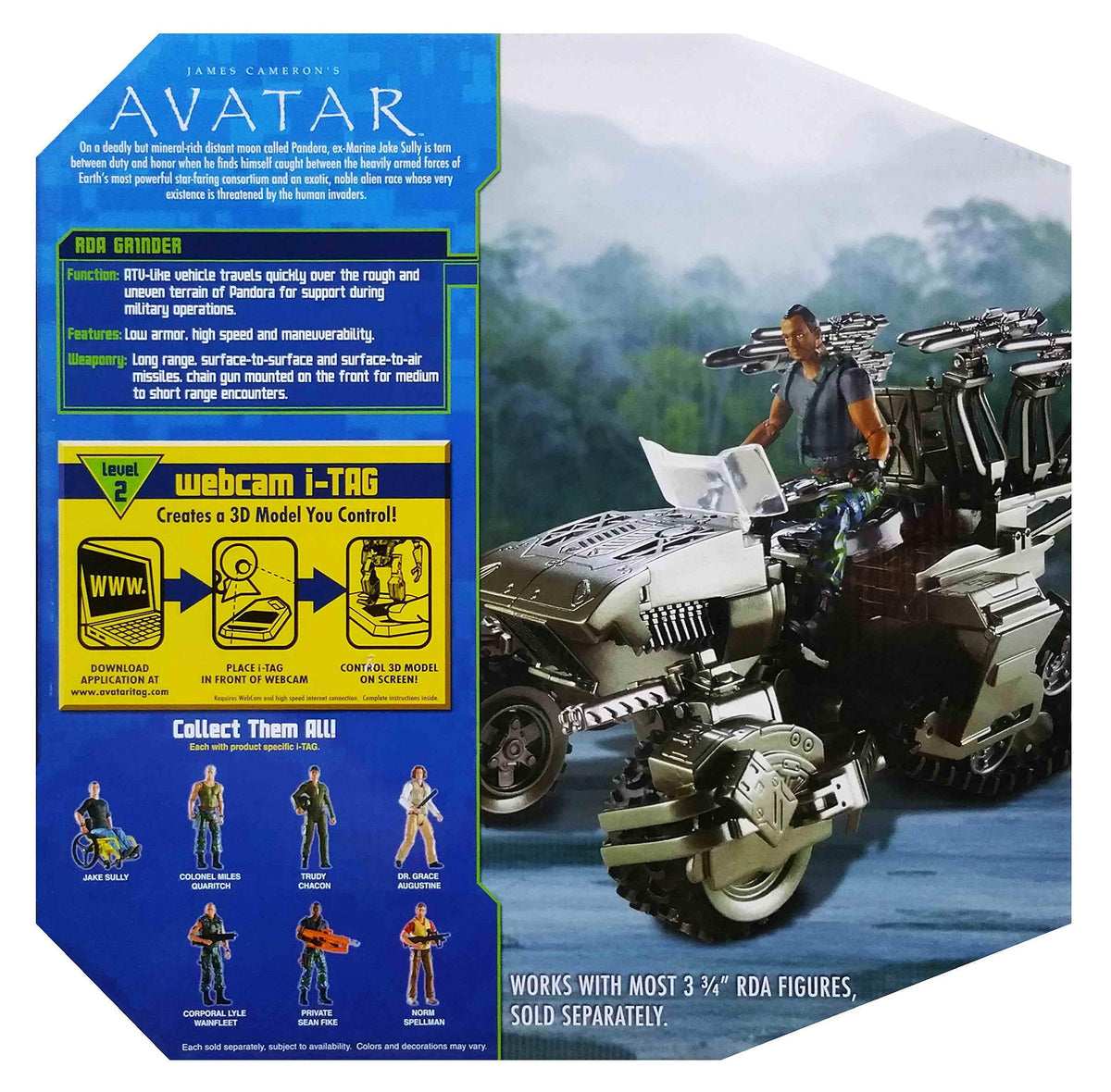 Mattel Avatar RDA Military Grinder Vehicle
