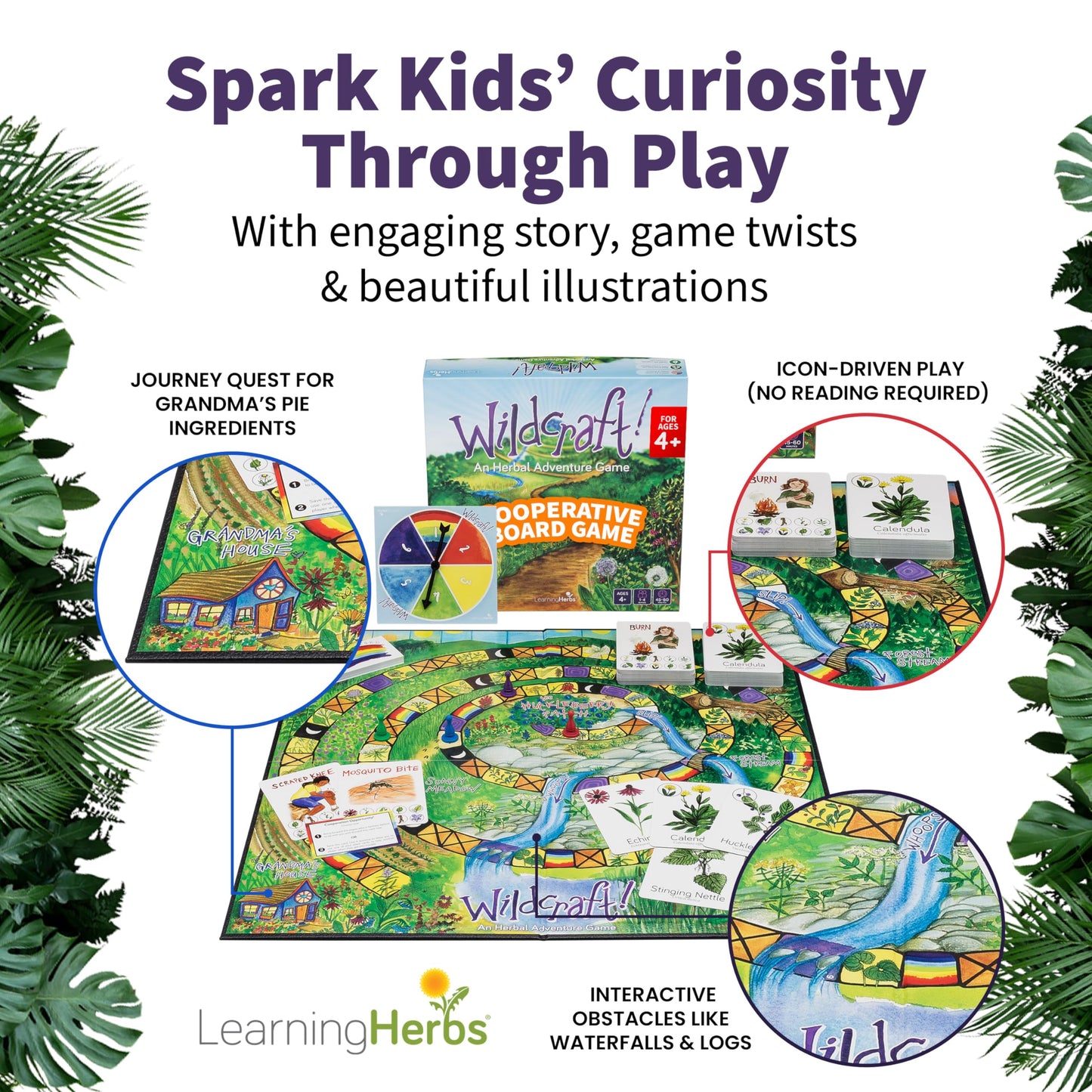 Wildcraft! Board Game - Cooperative Educational Board Game for Kids 4-6 & Families - Nature & Herb Learning Game - Family Board Games for Kids