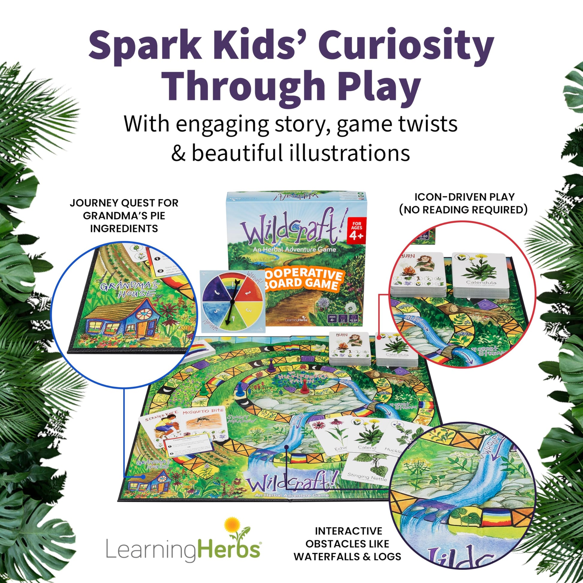 Wildcraft! Board Game - Cooperative Educational Board Game for Kids 4-6 & Families - Nature & Herb Learning Game - Family Board Games for Kids
