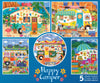 Ceaco - 5 in 1 Multipack - Happy Camper - (2) 300 Piece, (2) 500 Piece, (1) 750 Piece Jigsaw Puzzles