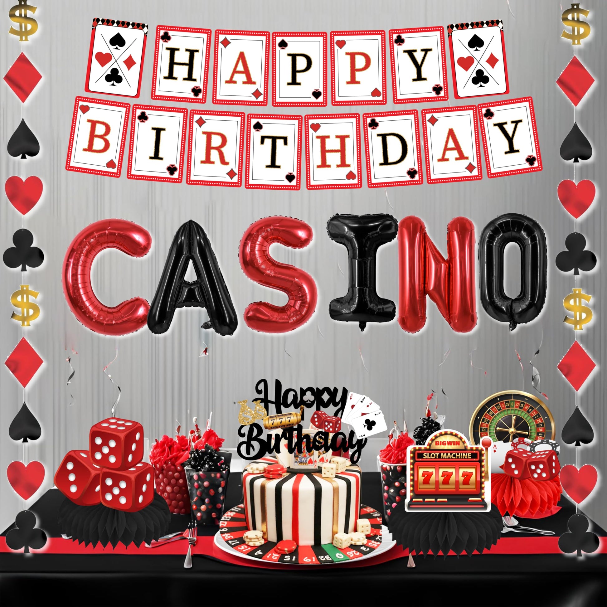 Casino Theme Party Decorations, casino party decorations, Las Vegas birthday Decorations, Casino String Decorations, Casino birthday Honeycomb