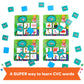Super Words - CVC Word Builders, Phonics Games, Rhyming Words Game for Kids, Kindergarten Learning Games, Match it Puzzles for Toddlers, Learn to Read