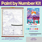 Faber-Castell Paper Scroll Painting Kit: Mount Fuji | Summer Crafts & Back to School Ready Supplies | Ready-to-Hang DIY Painting Craft for Kids (1