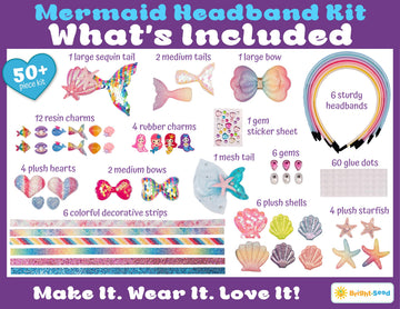 Bright Seed Headband Making Kit for Girls, DIY Hair Accessories - Mermaid