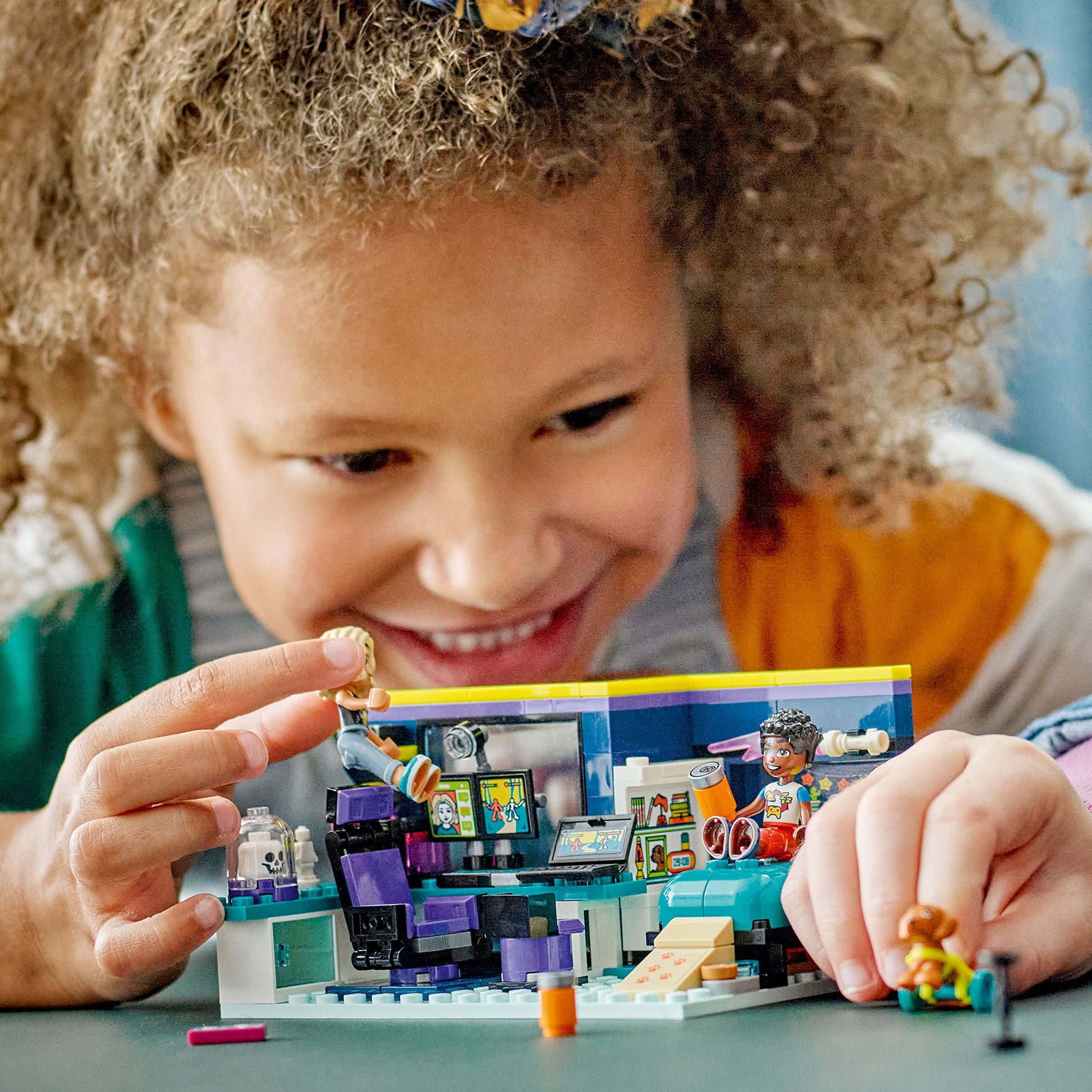 LEGO Friends Nova's Room Gaming Themed Bedroom Playset 41755, Collectible Toy with Zac Mini-Doll and Pickle The Dog, Small Gift Idea for Kids 6 and Up