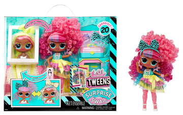 L.O.L. Surprise! Tweens Surprise Swap Curls-2-Crimps Cora Fashion Doll with 20+ Surprises Including Styling Head and Fabulous Fashions and Accessories