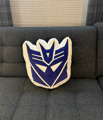 Symbiote Studios Transformers - Decepticon Logo Plush Cushion - Officially Licensed Product, Soft and Cuddly Collectible for Fans and Collectors