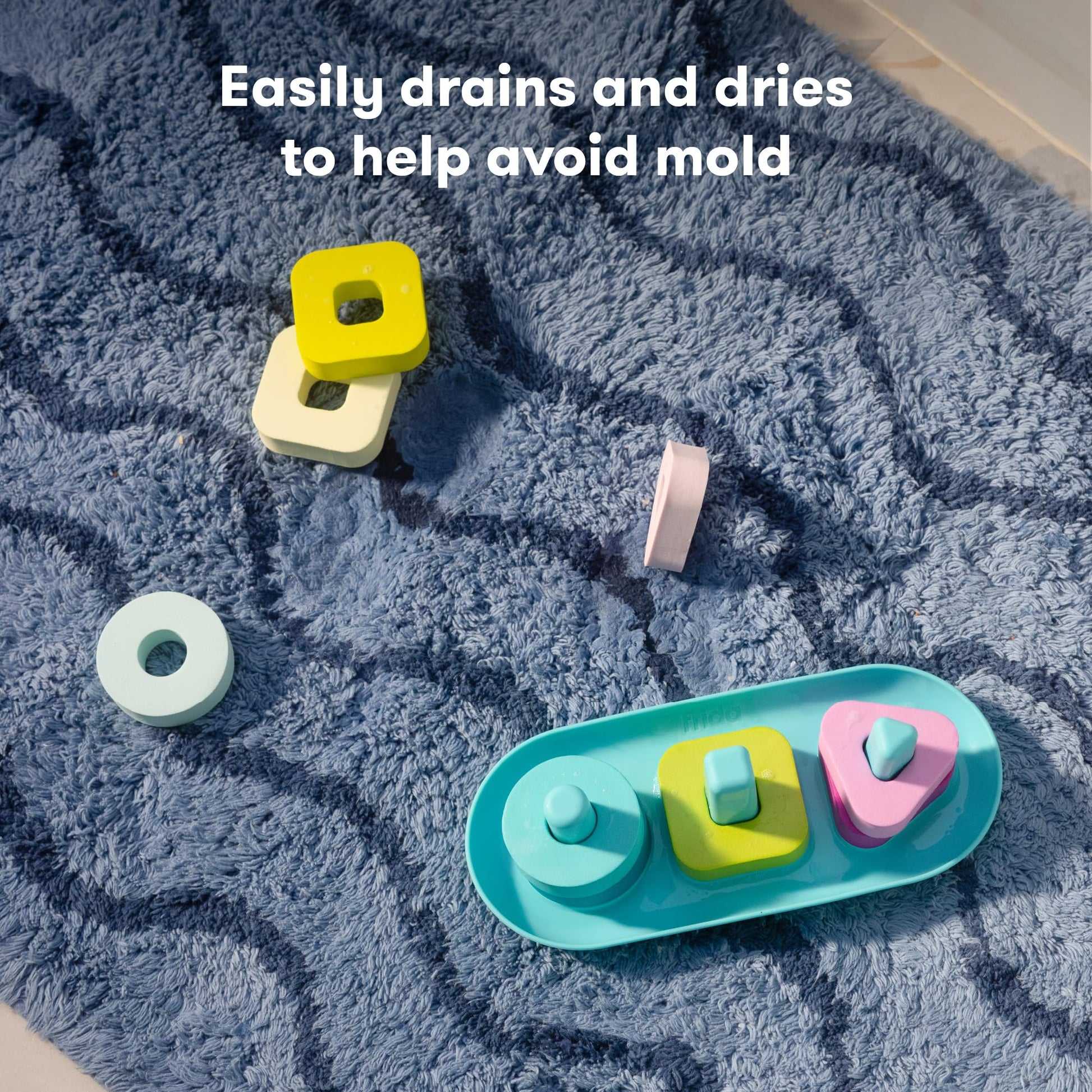 Frida Baby Sort + Solve Bath Puzzle Bath Toy, Matching + Sorting Bath Toys for Toddlers, Play with Purpose, Develop Fine Motor Skills, Sequencing