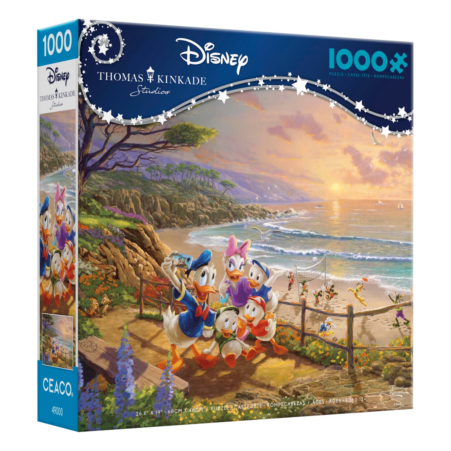 1000PC Thomas Kinkade Disney Dreams: A Ducky Day, Donald and Daisy