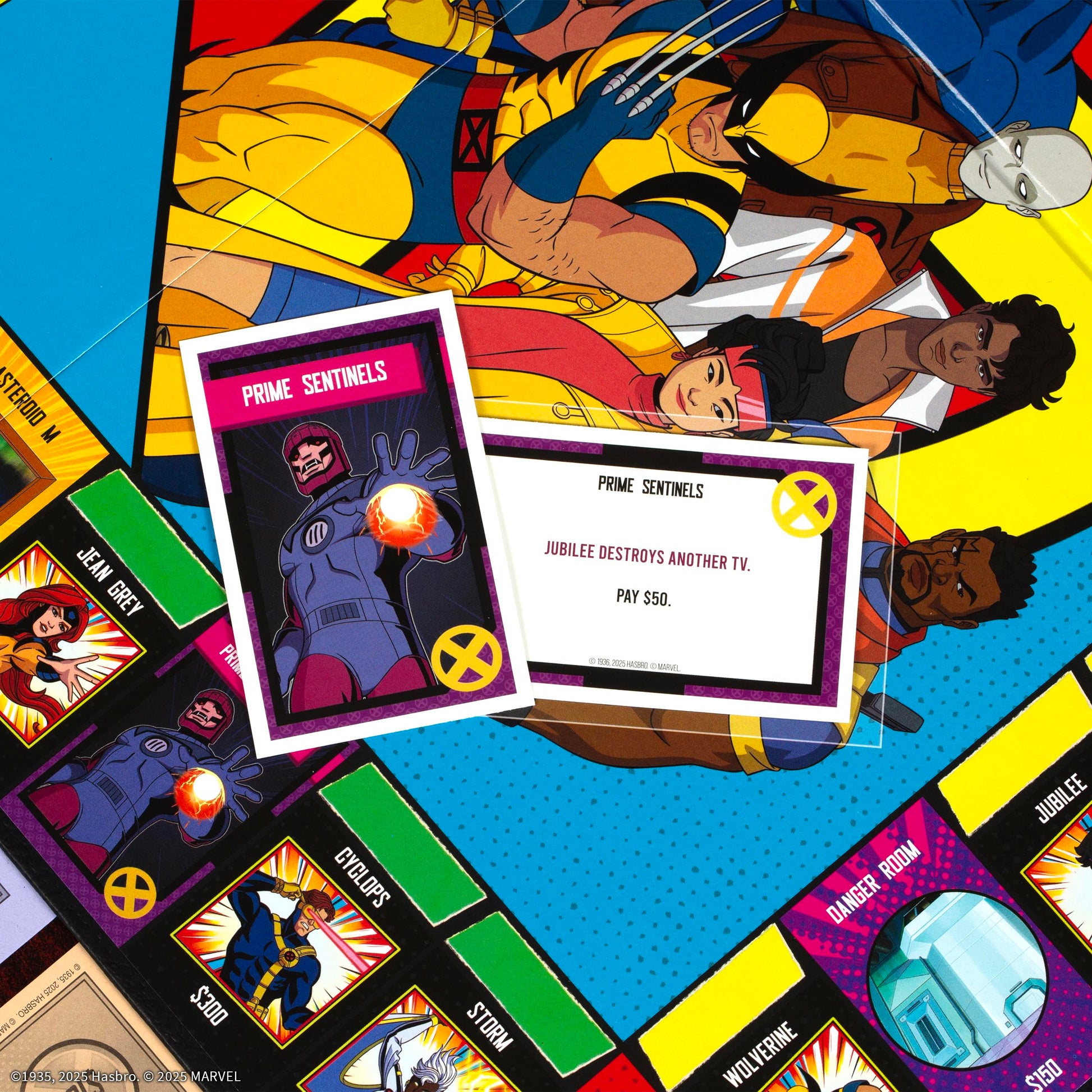 Monopoly: X-Men '97 Edition Board Game, Buy, Sell, Trade Iconic Mutants Like Wolverine, Magneto, Rogue & More, Featuring 6 Custom X-Men Themed Tokens