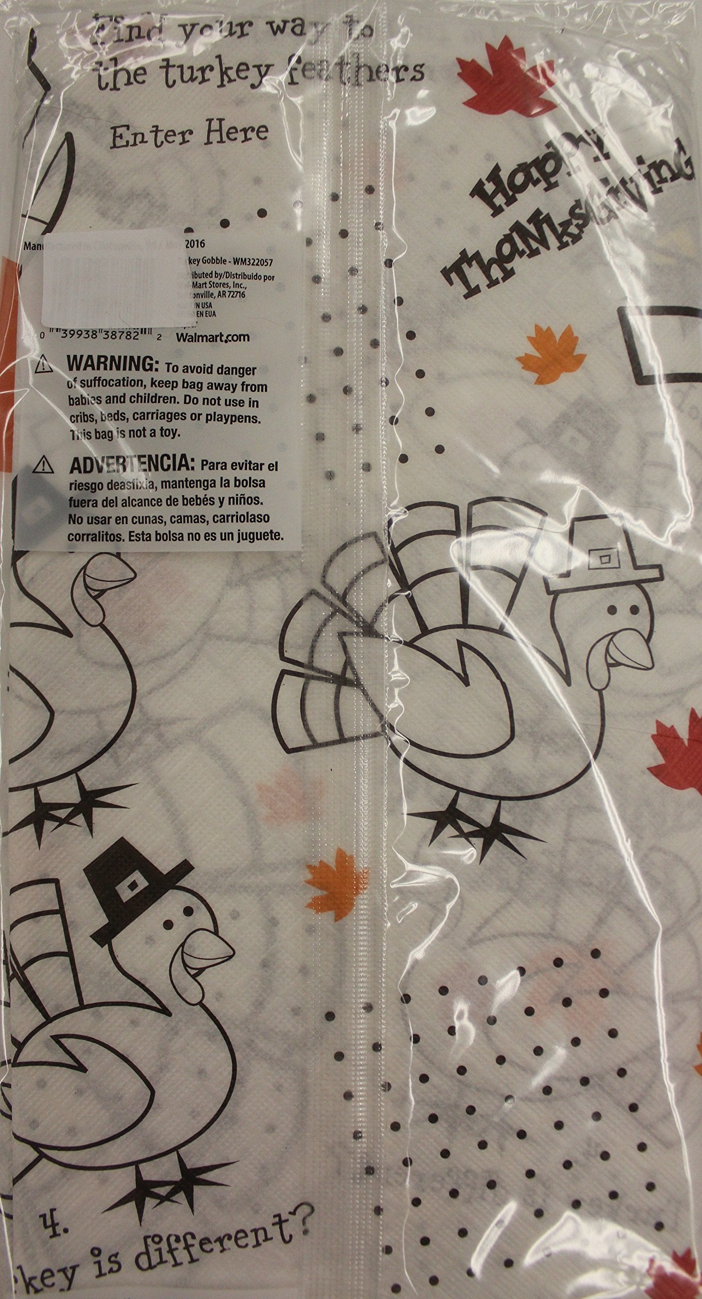 Thanksgiving Table Cloth Paper Children's Activity Tablecover