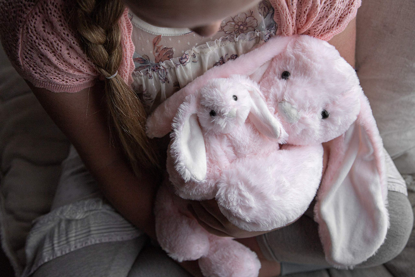 Mother & Baby Stuffed Rabbit Plush Set | Super Soft Bunny Stuffed Animal | Cute Plushies for Kids Bedroom | 15" Stuffed Animals for Girls & Boys |