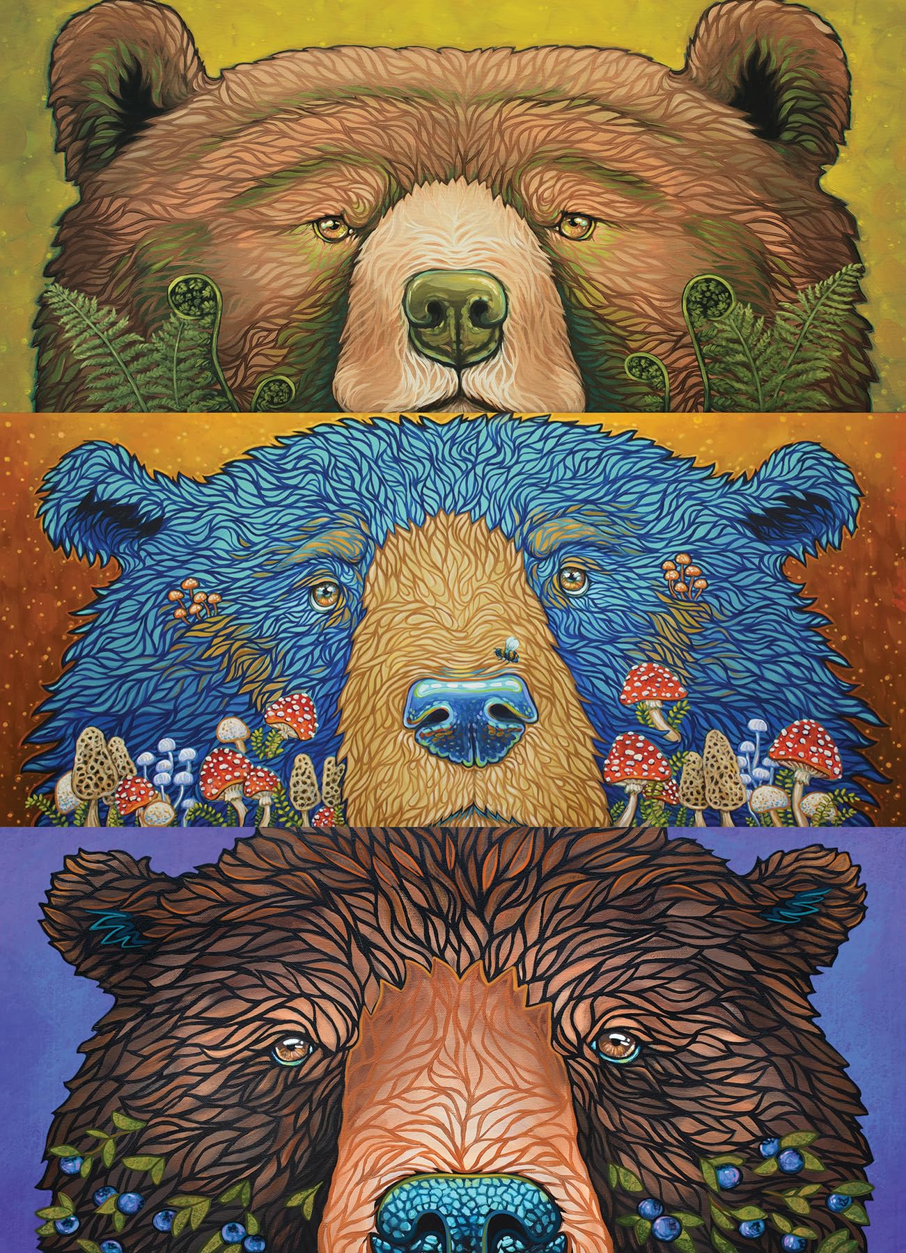 Cobble Hill 500 Piece Puzzle - Bear Eyes: Harvest - Sample Poster Included
