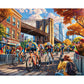 Boardwalk Bike Race 1000 Piece Jigsaw Puzzle FunNew York Sports Puzzles with Premium Box, Gift for Adults and Family 19"x26"