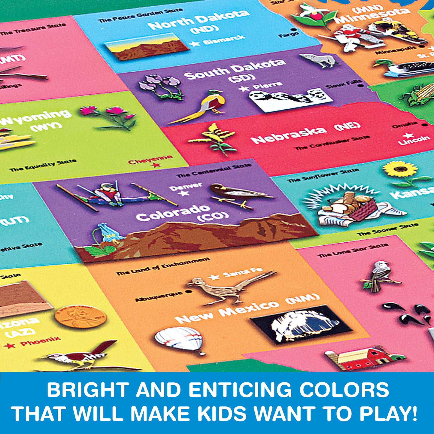 Game Zone Great States - Fun and Educational Geography Game for Ages 7+ - An Engaging Way to Learn about the 50 States with Friends and Family