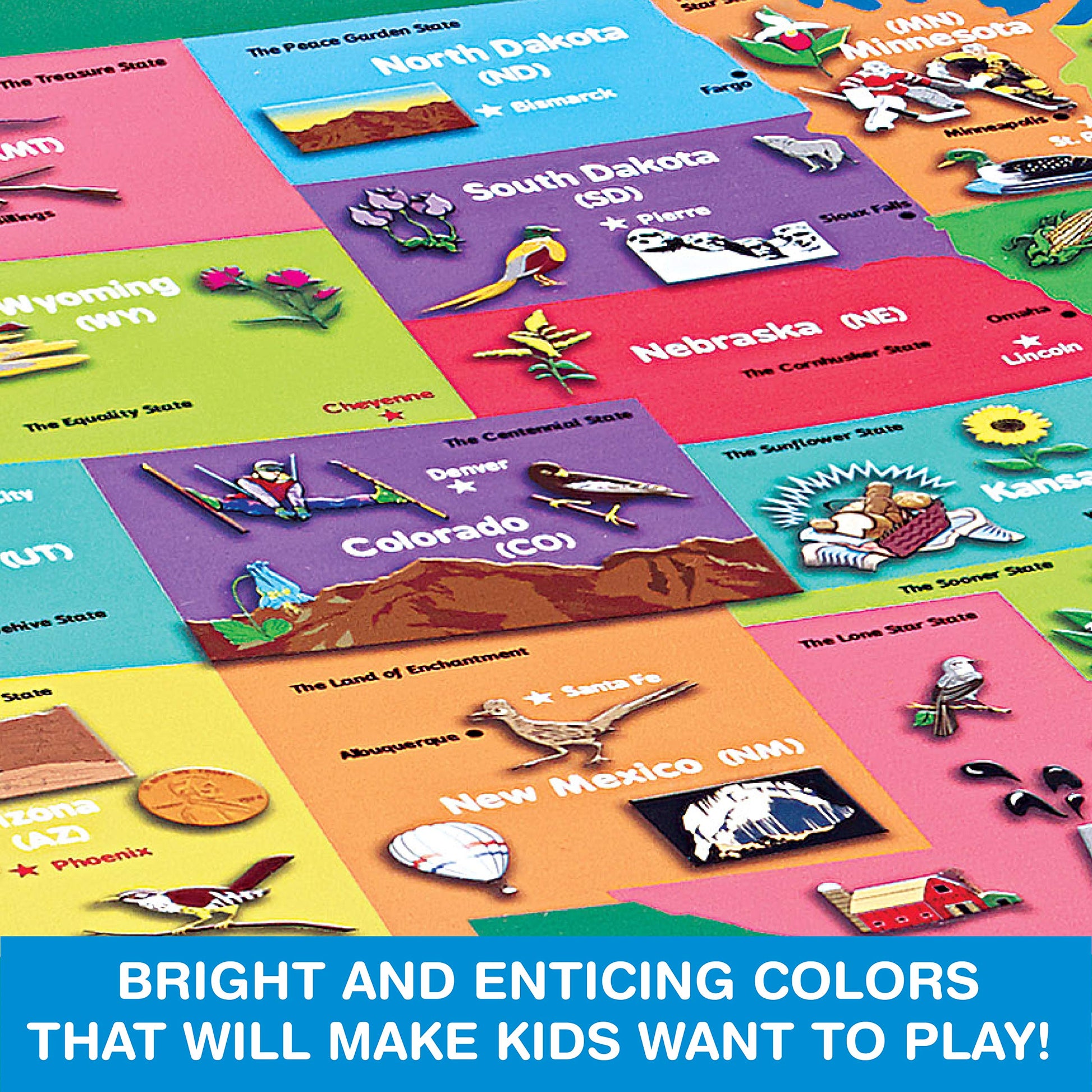 Game Zone Great States - Fun and Educational Geography Game for Ages 7+ - An Engaging Way to Learn about the 50 States with Friends and Family