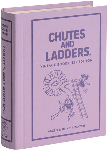 WS Game Company Chutes and Ladders Vintage Bookshelf Edition, Decorative Library Case with Slipcover, Nostalgic 1979 Design, Family Board Games