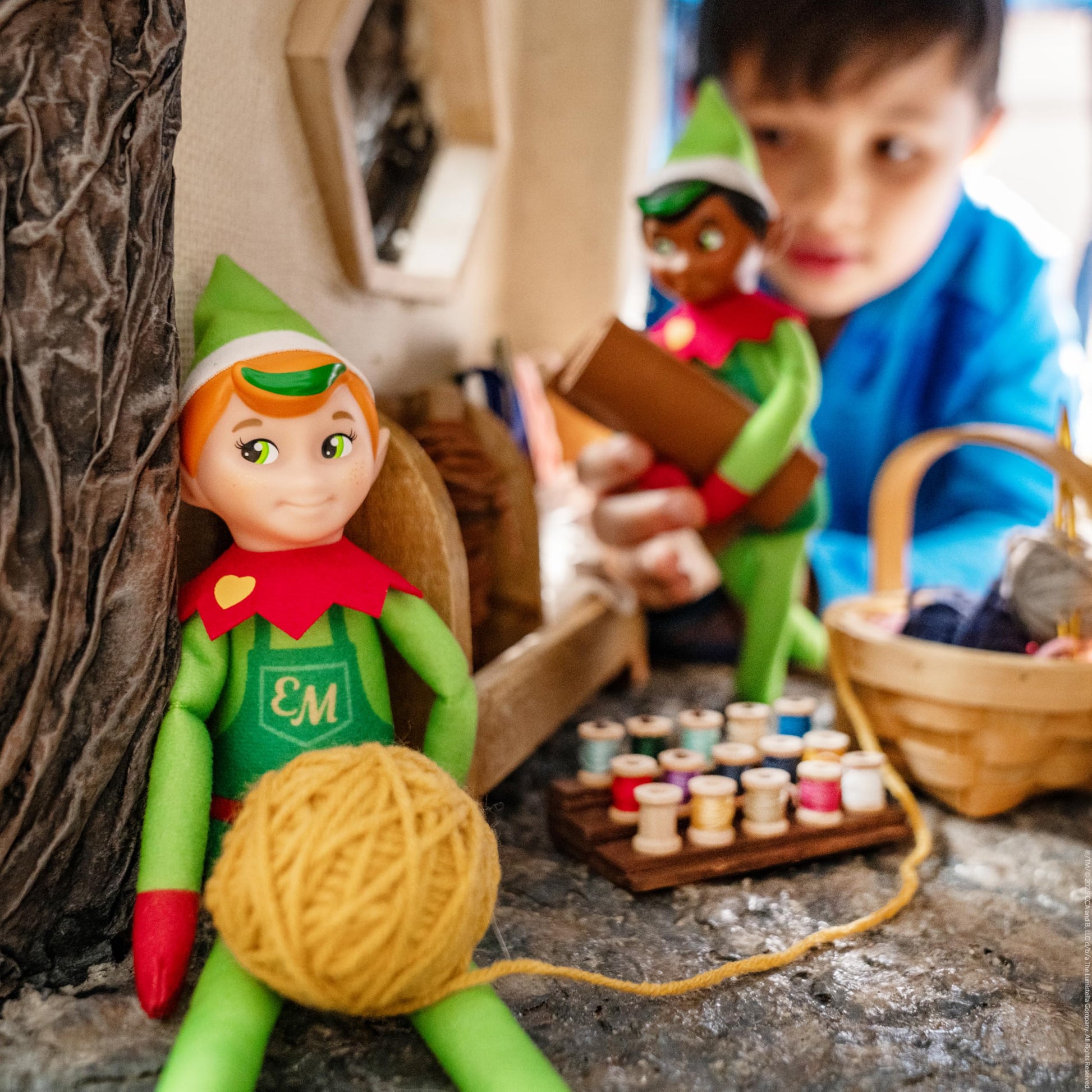 The Elf on the Shelf Elf Mates Cobbler with Red Hair - Enchanted Forest Edition Doll with Scarf and Earmuffs - Champion of Kindness - for Ages 3+.