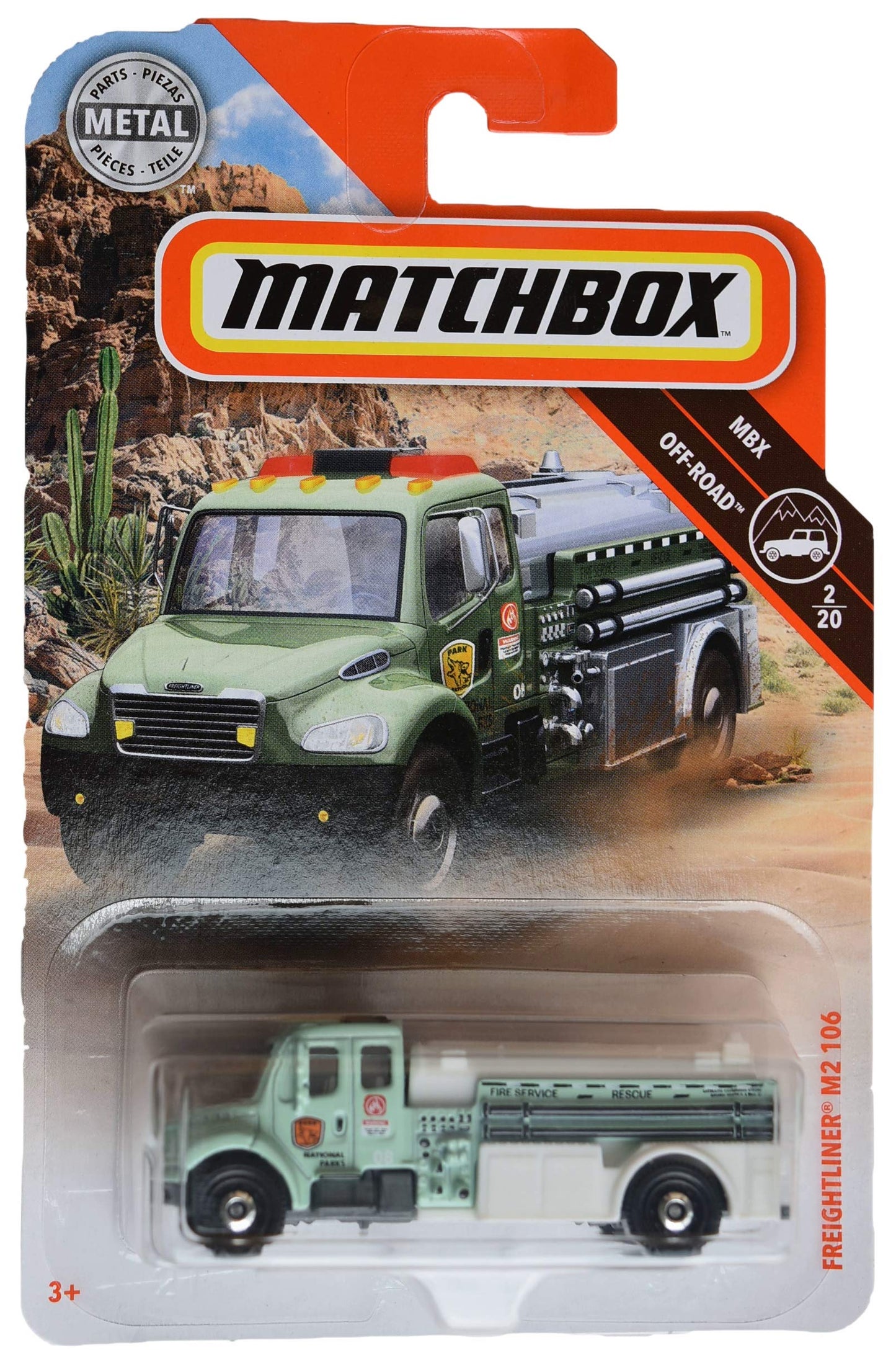 Matchbox 2019 MBX Off-Road Freightliner M2 106 (Fire Engine) 61/125, Pale Green