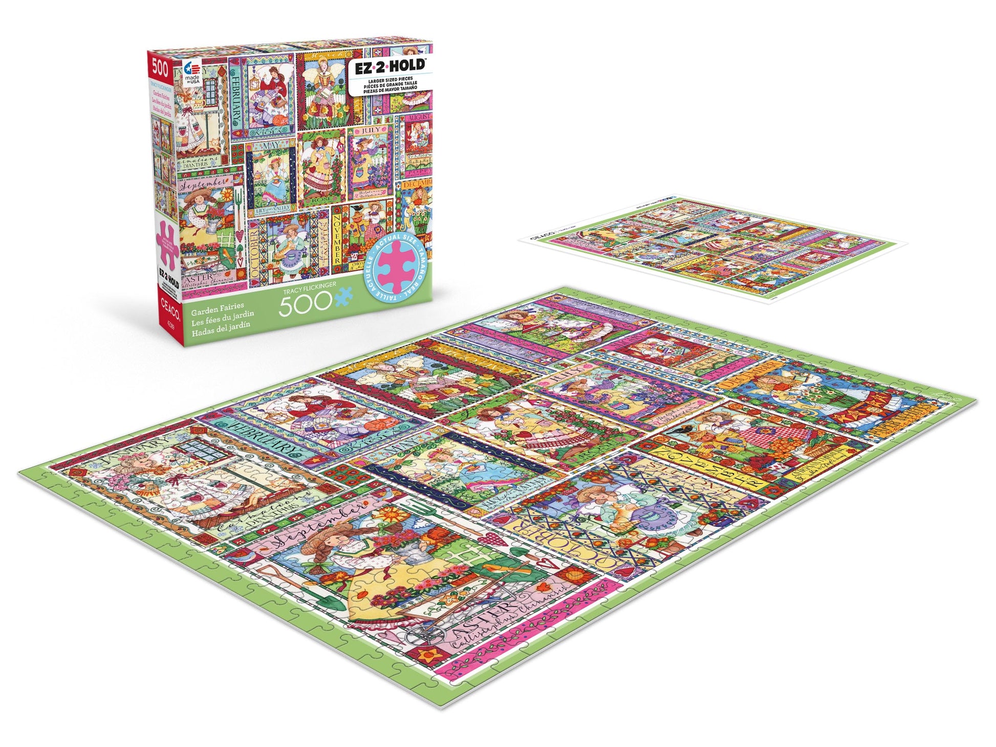 Ceaco - Garden Fairies - 500 Large Piece Jigsaw Puzzle for Adults