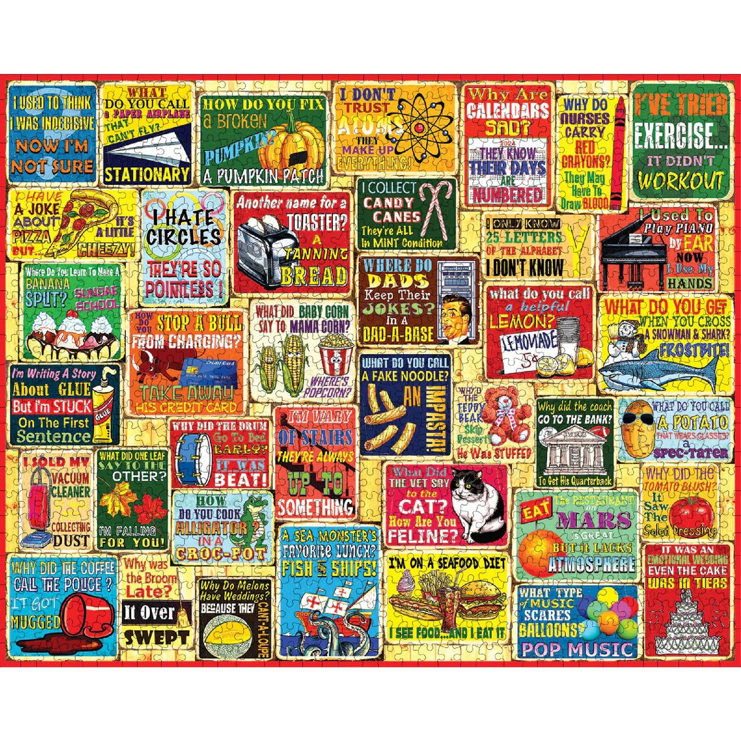 White Mountain 1000 Piece Jigsaw Puzzle Fathers Day Humor, Dad Jokes
