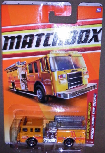 Matchbox 2010, Pierce Dash Fire truck 56/100, Emergency Response. 1:64 Scale.