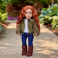 Siege Jacket - 4 Piece Outfit - Jacket, Tank Top, Jeans and Boots - Clothes Fits 18 Inch Doll - (Doll Not Included)