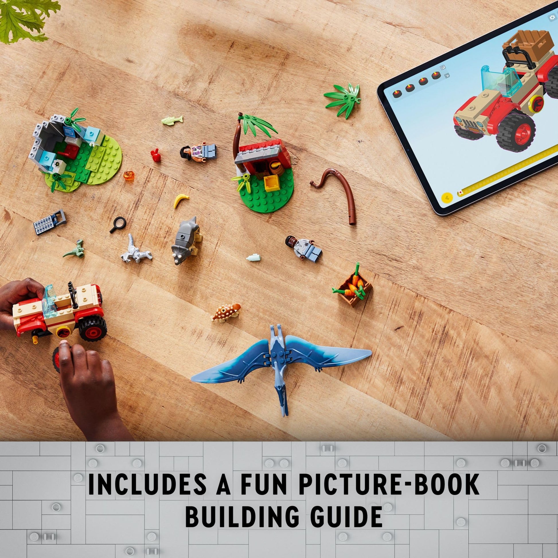 Lego Jurassic World Raptor & Titanosaurus Tracking Mission Kids Toy - Building and Learning Toy for Pretend Play - Dinosaur Action Figures for Boys &
