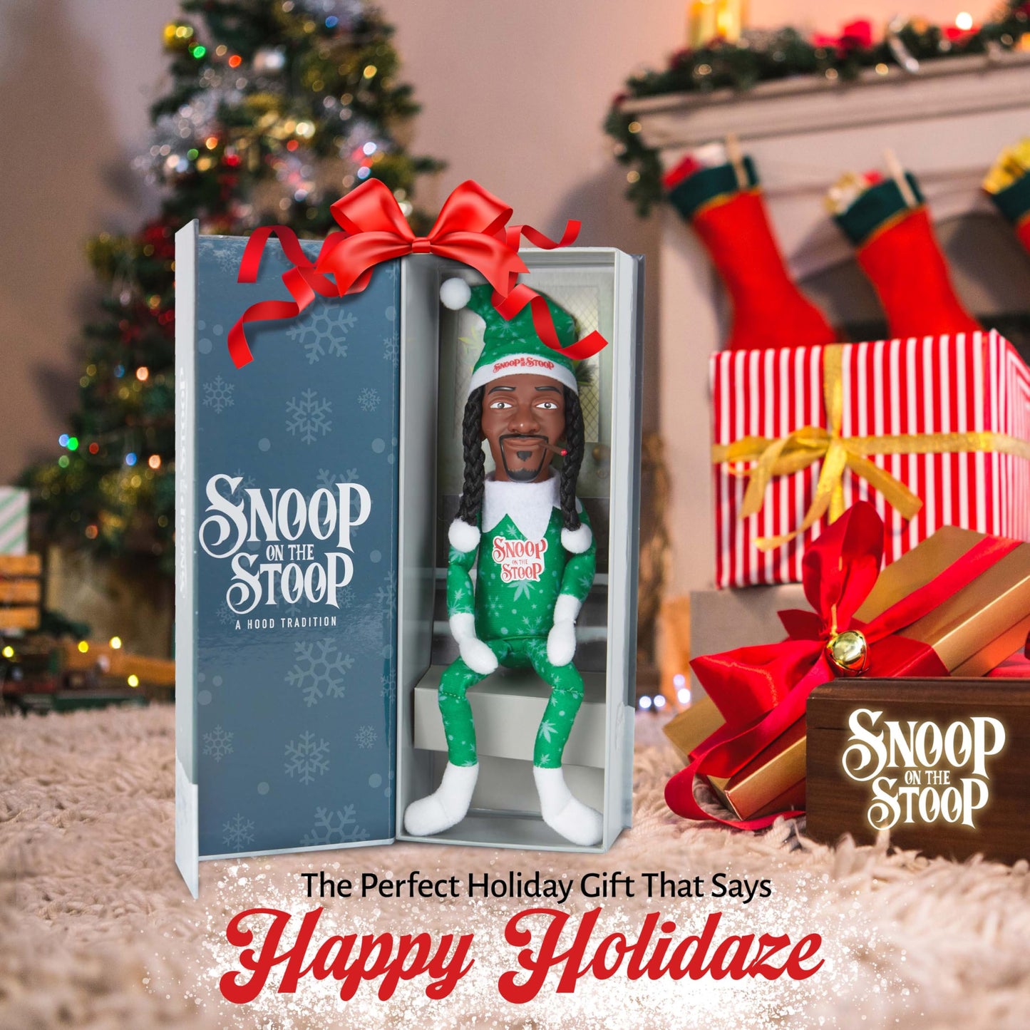 Snoop Dogg Snoop on The Stoop Christmas, 12” Small Shelf Décor