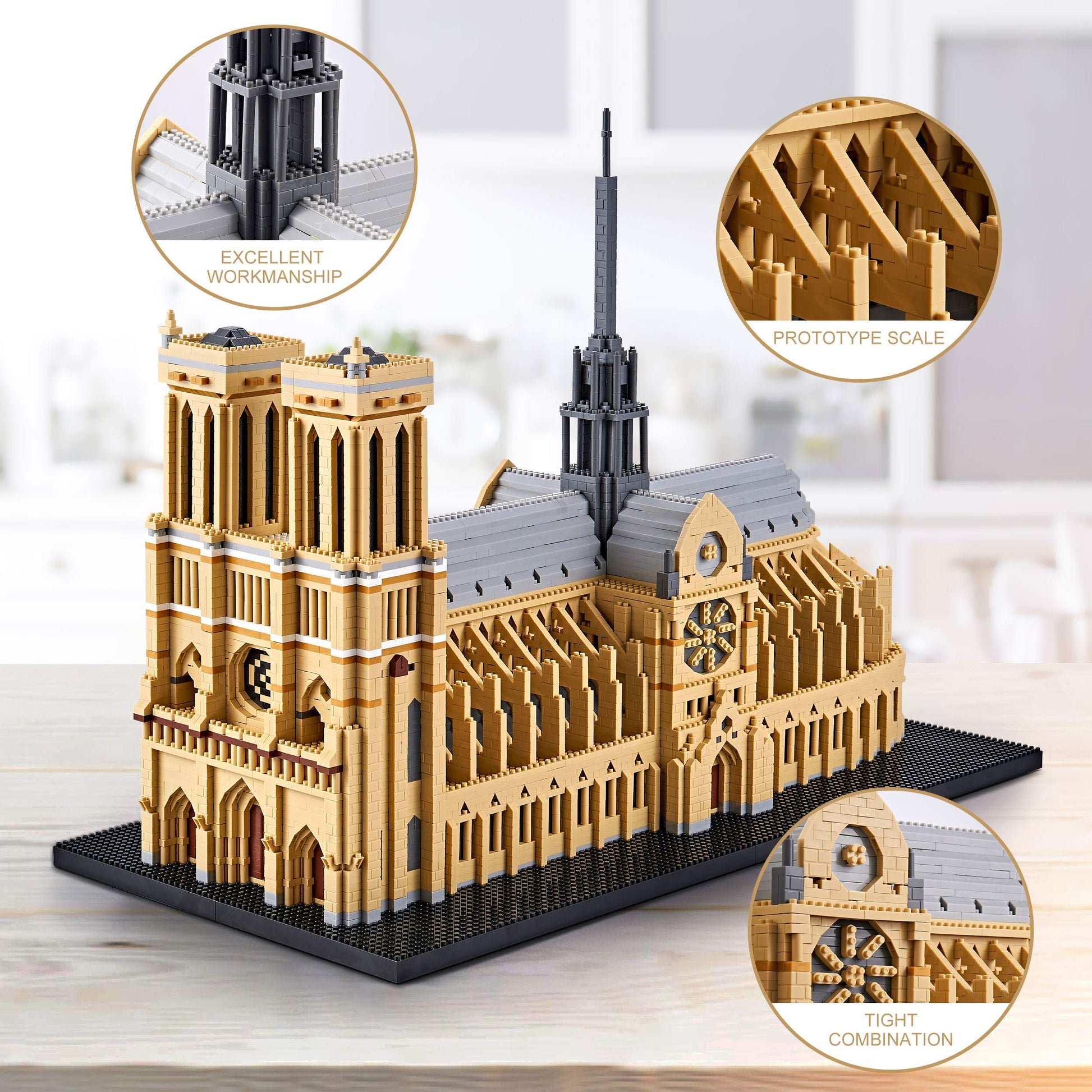 DOLBLOCK Notre Dame De Paris World Famous Micro Building Blocks Collection Model Architecture Sets for Adults 7380 PCS, Ideas DIY Mini Bricks Toy