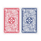 Copag Legacy Design 100% Plastic Playing Cards, Bridge Size (Narrow) Regular Index Red/Blue