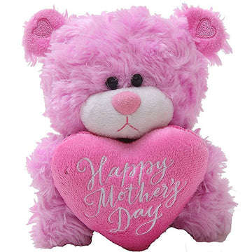 Plushland Plush Stuffed Animals Small Teddy Bear, with heart décor - A Perfect Mother’s Day Gift, 5.5 Inches