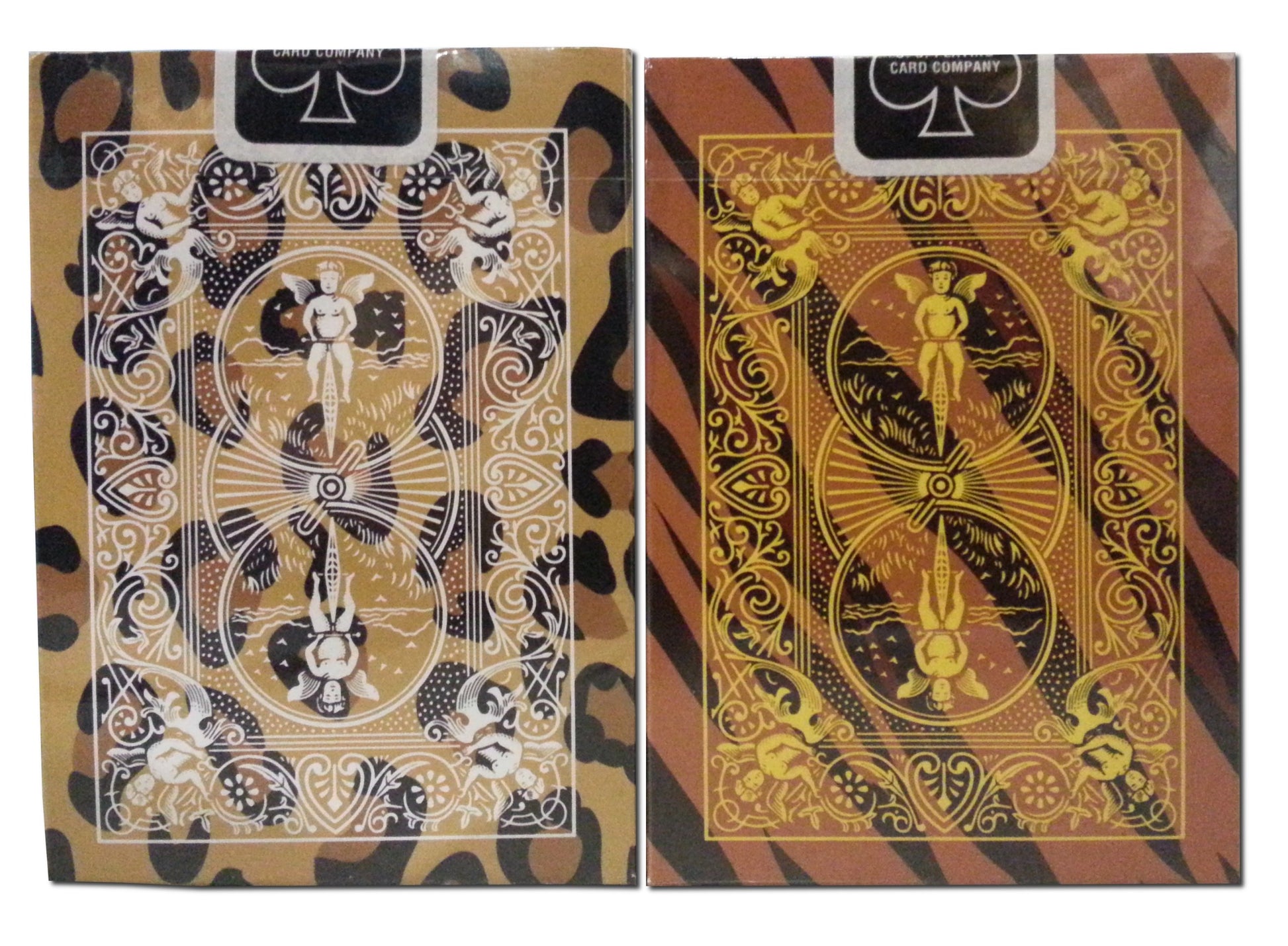 Lot 3 Bicycle Big Cats Jungle Tiger and Leopard Deck Playing Cards in Leather Case w/Free Calculator Collector