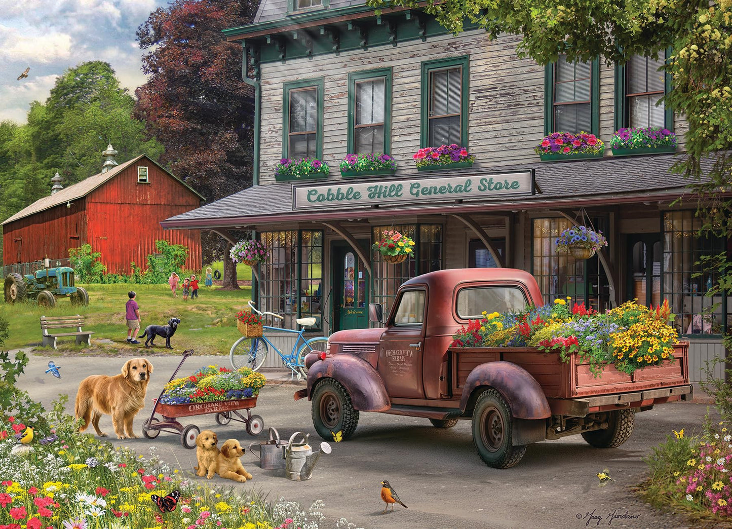 Cobble Hill 1000 Piece Puzzle - Country Store - Sample Poster Included
