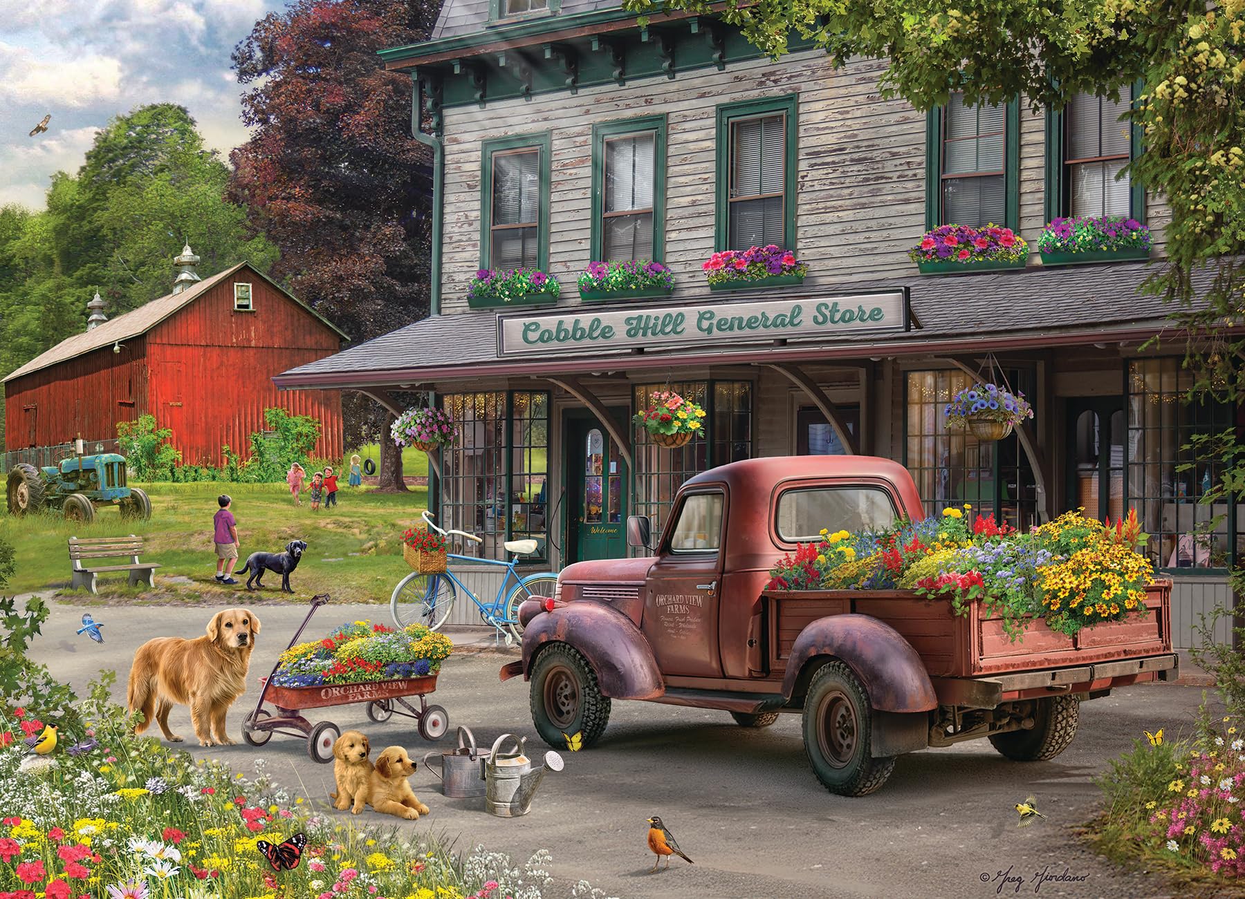Cobble Hill 1000 Piece Puzzle - Country Store - Sample Poster Included