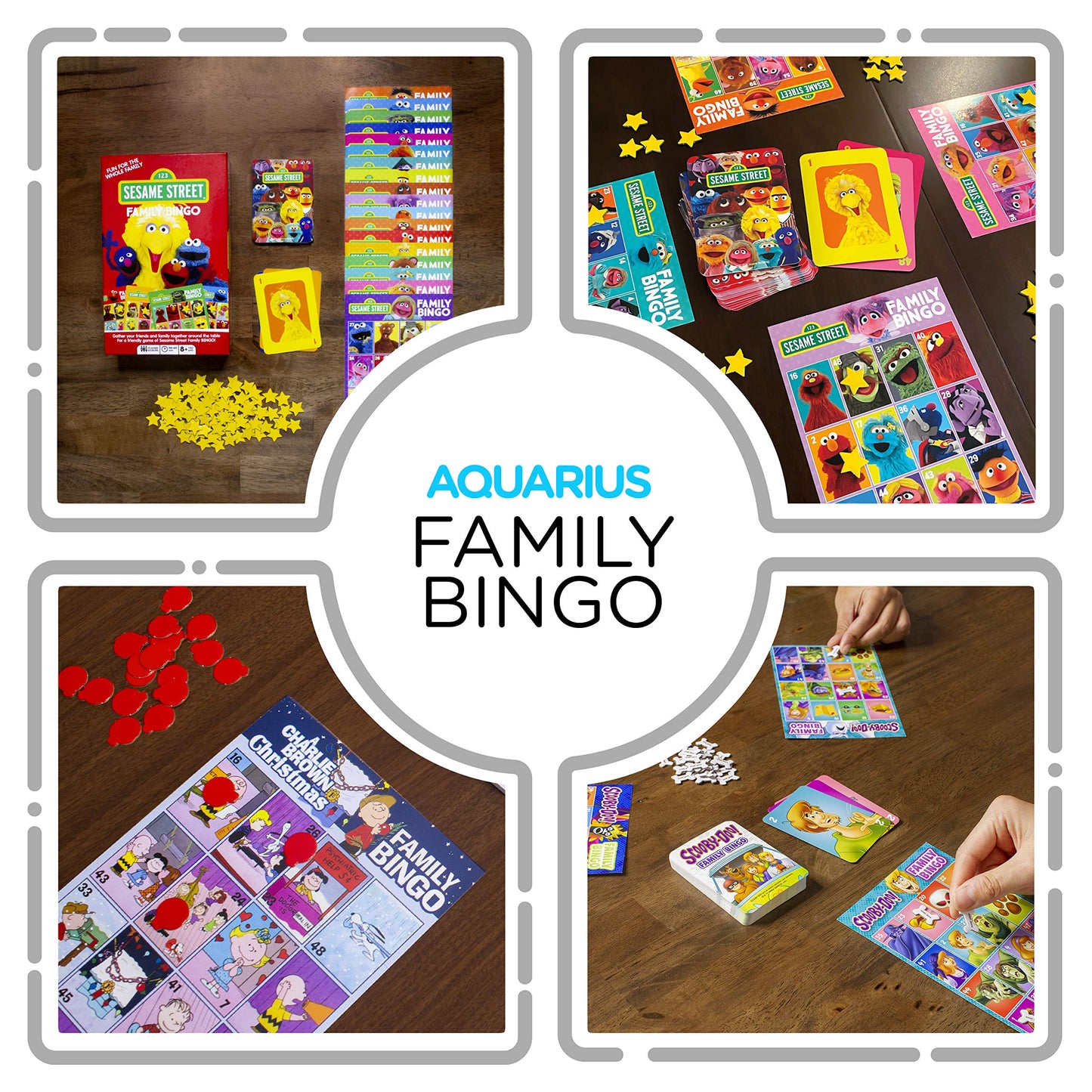 Aquarius Sesame Street Family Bingo Game - Fun Family Party Game for Kids, Teens & Adults - Entertaining Game Night Gift - Officially Licensed
