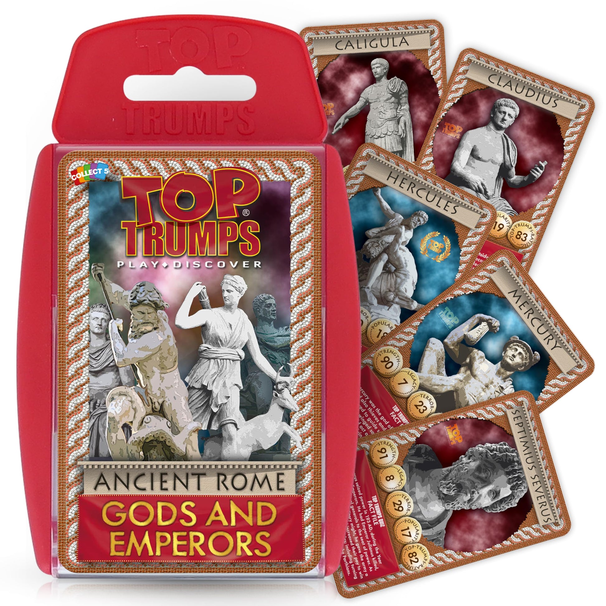 Top Trumps Card Game Ancient Rome - Family Games for Kids and Adults - Learning Games - Kids Card Games for 2 Players and More - Kid War Games - Card