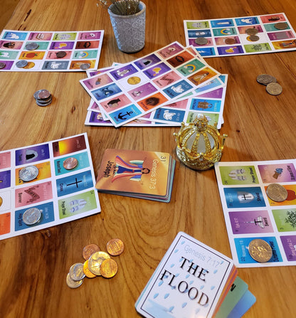 Bible Loteria Game - Christian Bingo - Easy Family-Friendly Party Games - Religious - Card Games for Adults, Large Group Games - Spanish Christian