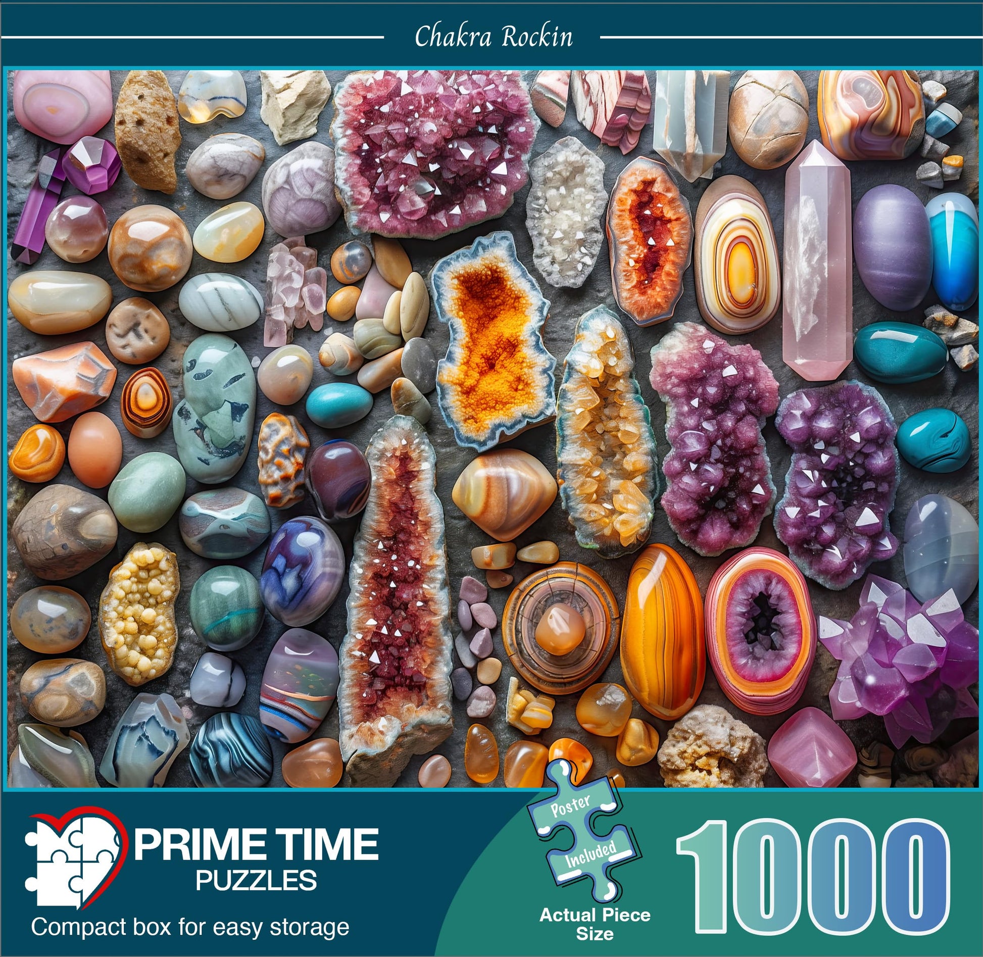 Prime Time Puzzles Adult Jigsaw Puzzle 1000 Piece Healing Stones