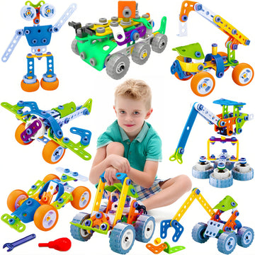 11 in 1 STEM Kits Building Toys for Kids Ages 4-8 5-7, Stem Toys for 4 5 6 7 8 Year Old Boy Birthday Gift, Educational Construction Set for Boys 4-6
