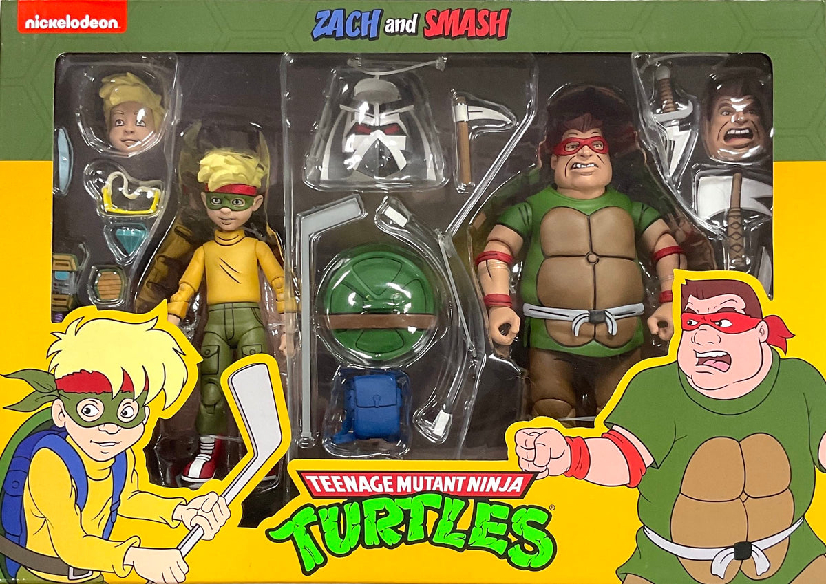 NECA Teenage Mutant Ninja Turtles 7" Scale Zach & Smash Collectible Action Figures Set