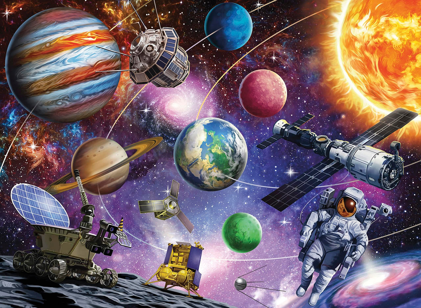 Ceaco - 100 Piece Space Jigsaw Puzzle for Kids Ages 6-8