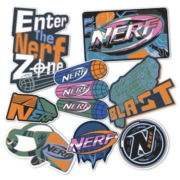 Desert Cactus Nerf Sticker - 8 Sticker Vinyl Decal Laptop Water Bottle Car Scrapbook Decorations Birthday Favor Party Supplies (2-6)